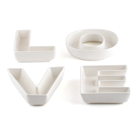 "LOVE" Ceramic Plates Set