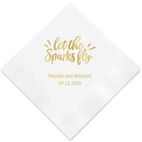 Let The Sparks Fly Printed Paper Napkins