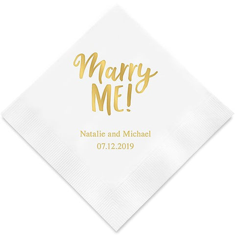 Marry Me! Printed Paper Napkins
