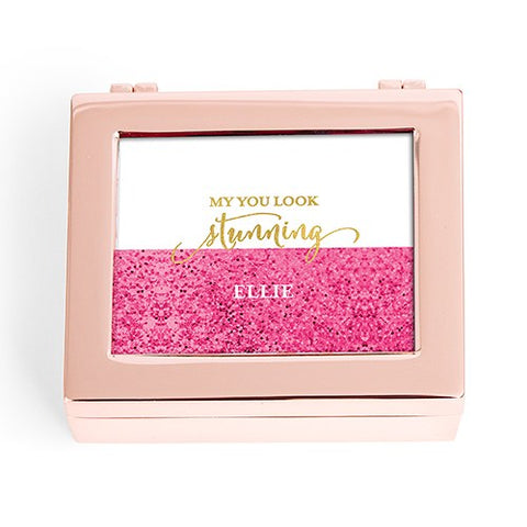 Modern Jewelry Box - Glittered Bottom with Foil Greeting