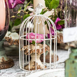 Small Metal Birdcage with Suspended Tealight Holder