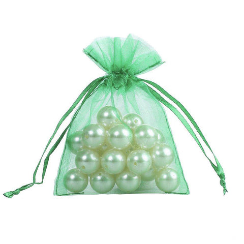 50 Sheer Fairy Pouches - Green