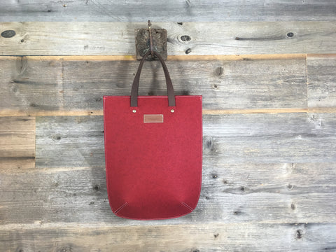 Vilten laptop tas red laptop tote 