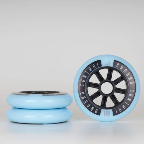 Ground Control FSK 110mm Light Blue Wheels  - 3 Pack-Ground Control-110mm,atcUpsellCol:upsellwheels,blue,Freeskate / Powerblade,Skate Parts,Wheels