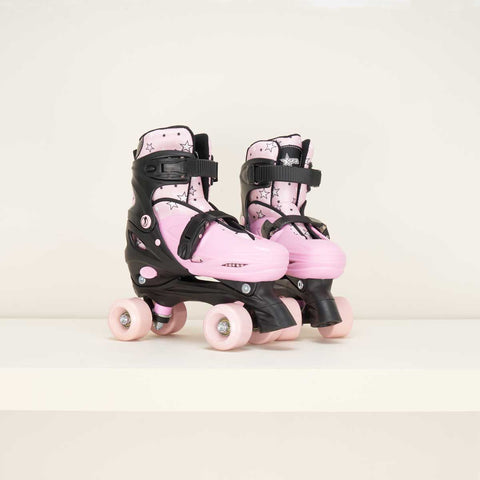 SFR Nebula Junior Adjustable Quad Skates - Pink-SFR-atcUpsellCol:upselljunior,junior,Kids Skates,pink,regular,Rollerblades,Skates by Type