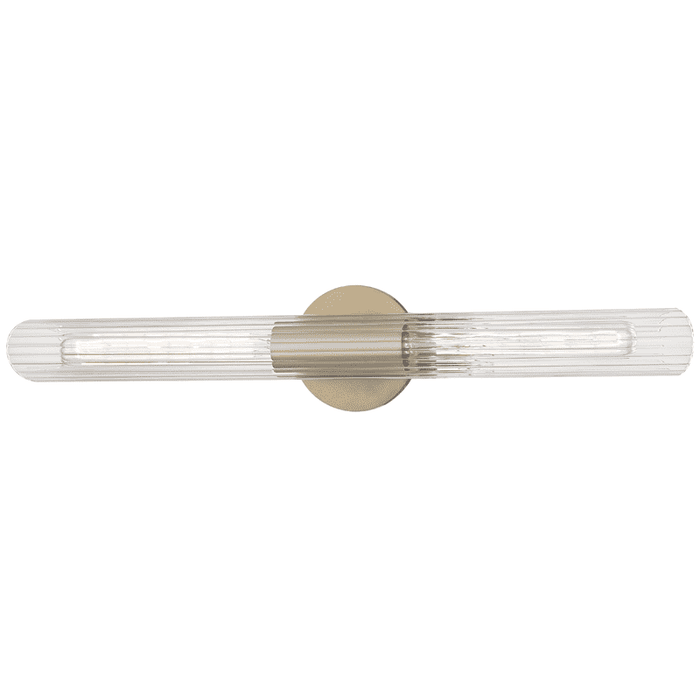 Cecily 2 Light Large Wall Sconce - Aged Brass