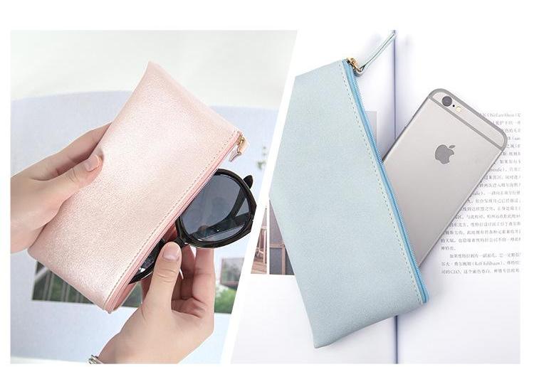 soft leather pencil case