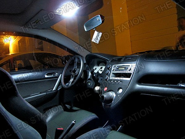 White Led Interior Dome Light Kit Honda Civic Si Hatchback 02 05