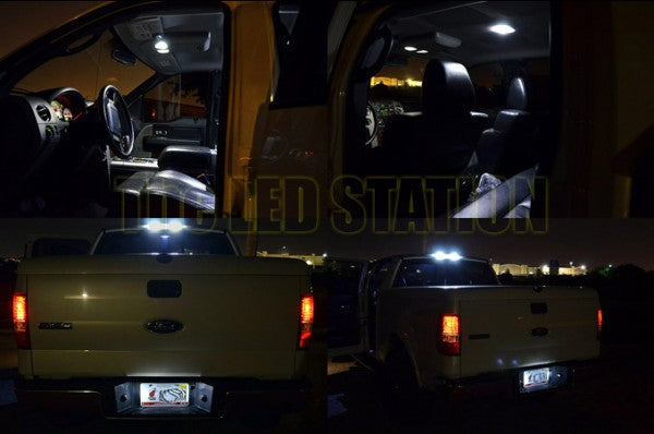 White Smd Led Interior Map Dome Cargo And License Plate Lights F150 Crew Cab 04 08