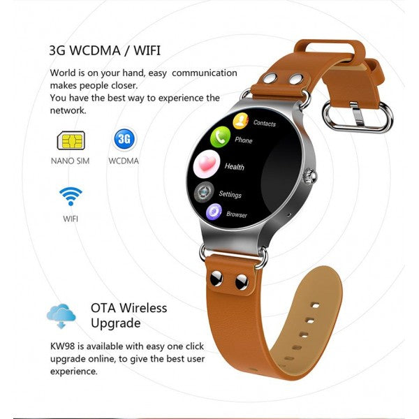 W1 Android 6.0 Bluetooth Smartwatch 