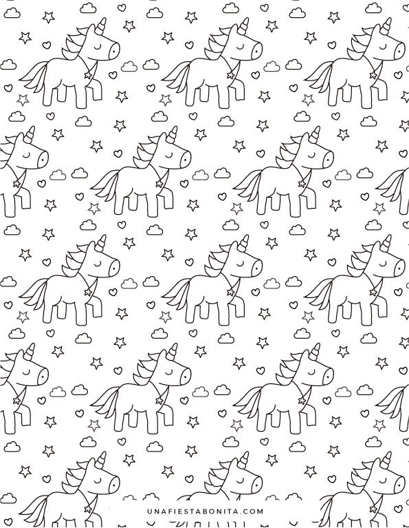 dibujos para imprimir unicornios