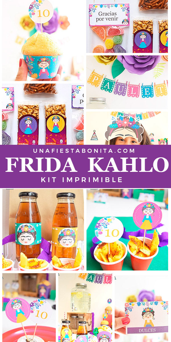 cumpleaños frida kahlo imprimibles