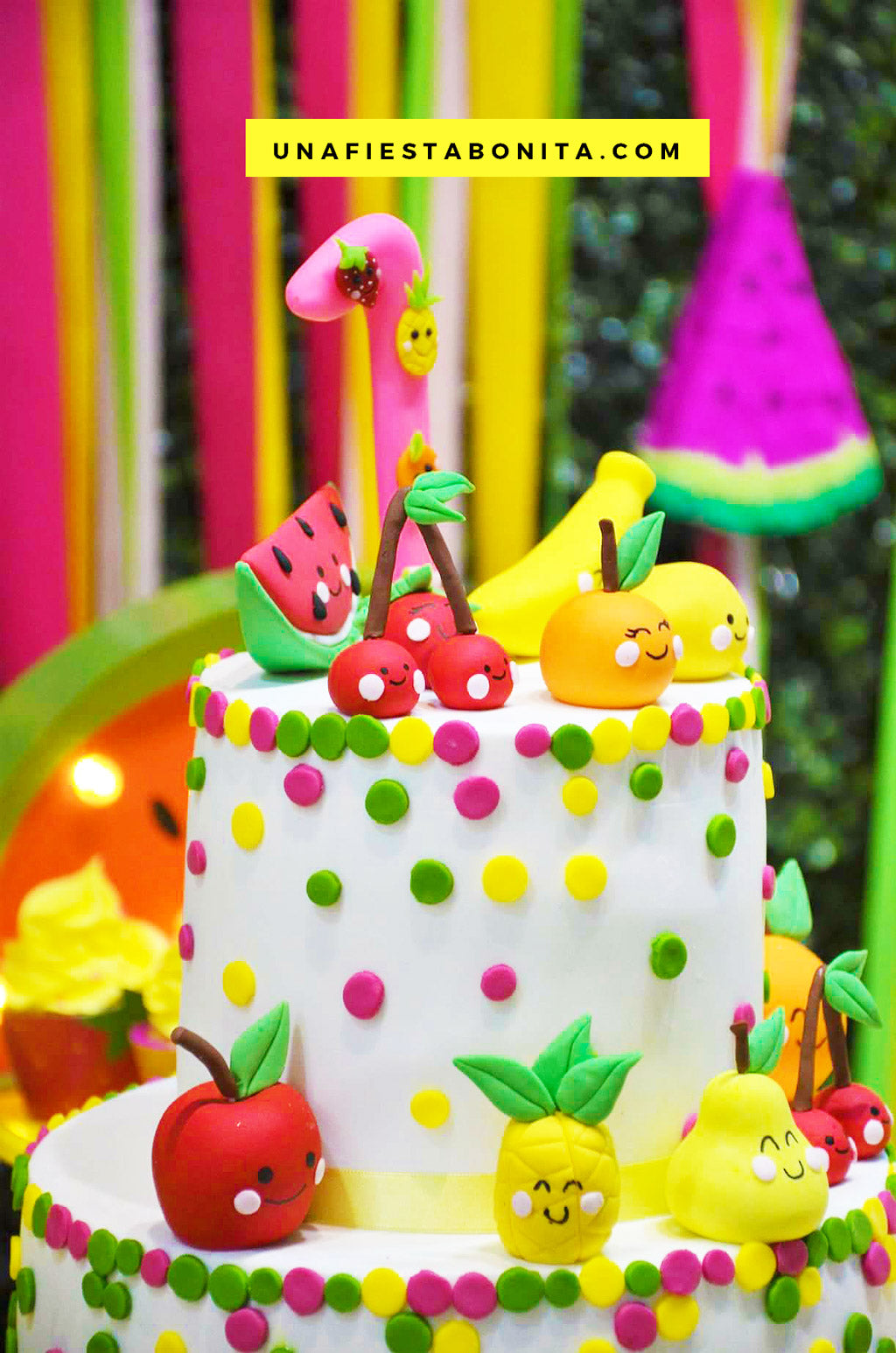 fiestas tematicas tutti frutti ideas pastel