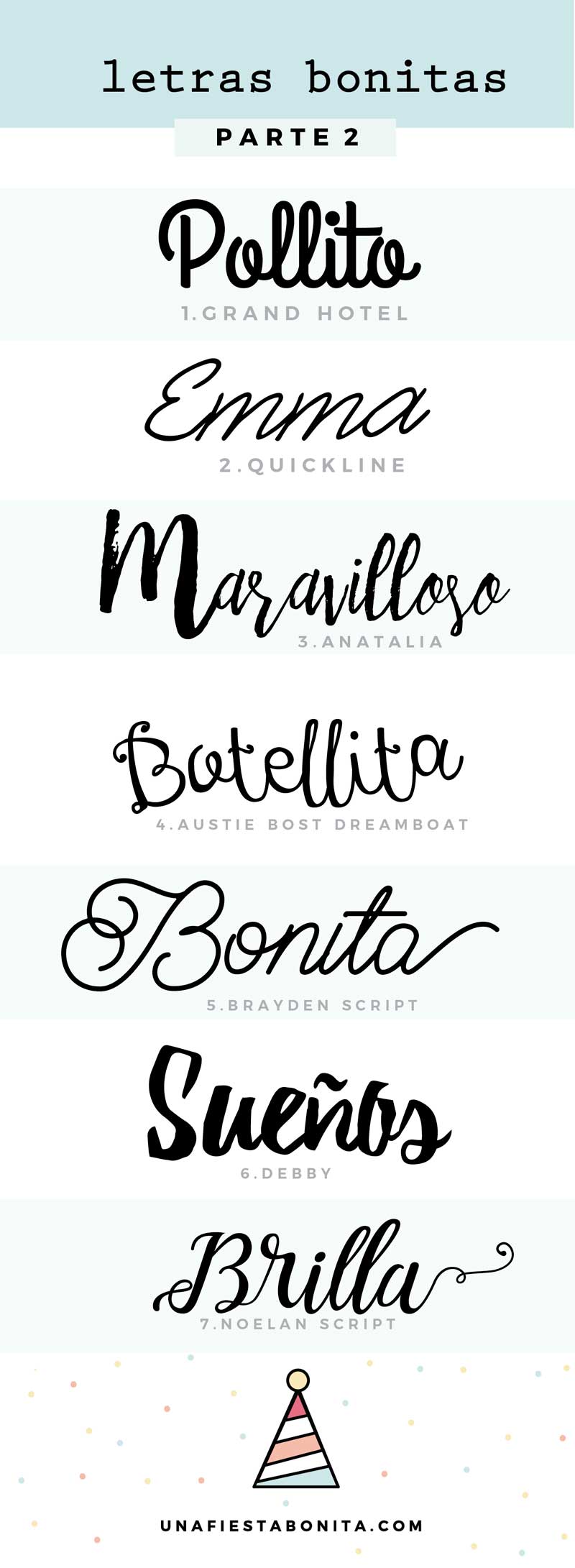 tipografias para invitaciones