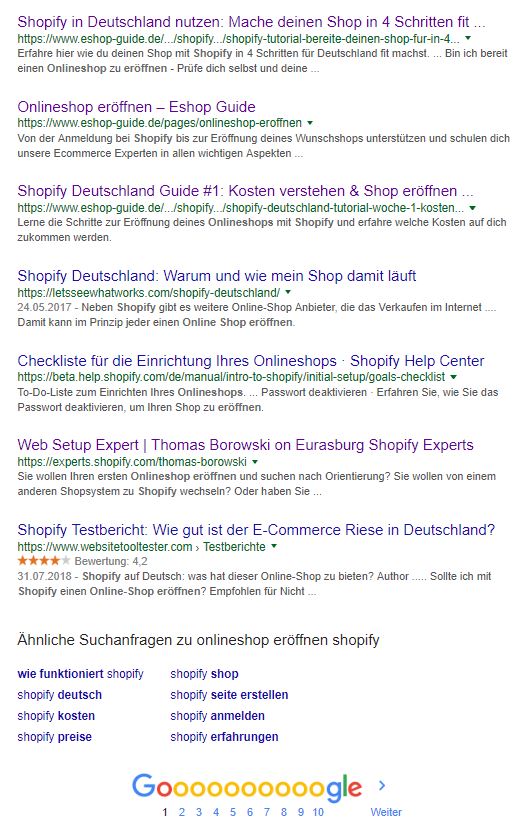 Eshop Guide auf Platz 1 im Google Ranking - inara schreibt.JPG