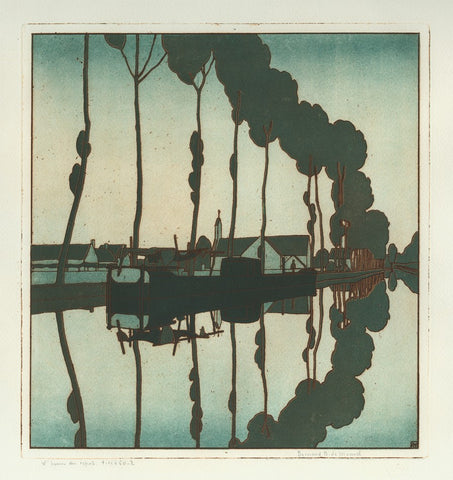 Bernard Boutet de Monvel - original print - color aquatint - Le Loing