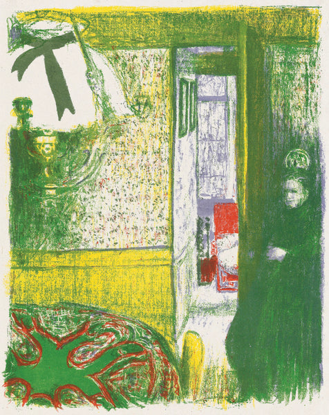 Edouard Vuillard - Paysages et Interieurs - Interieur a la suspension - interior with ceiling lamp - original color lithograph