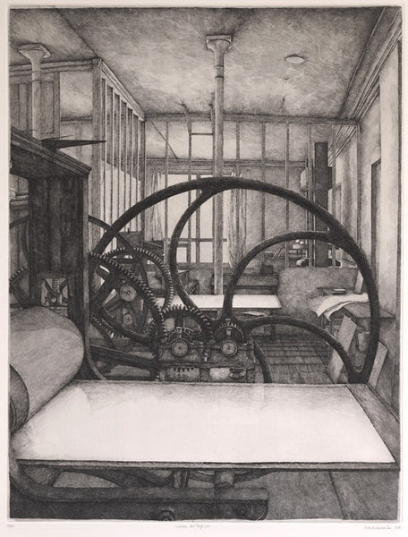 Erik Desmazieres - L’atelier René Tazé III - 1981 - etching