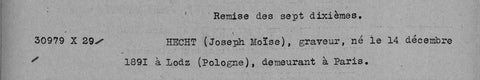 Joseph Moise Hecht - naturalisation