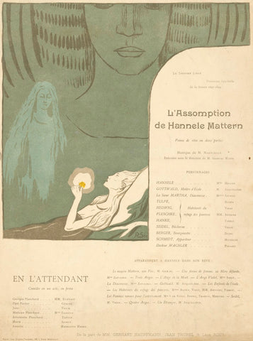 Paul Serusier - L'assomption de Hannele Mattern - Gerhart Hauptmann - En l'attendant - Léon Roux Théâtre Libre,