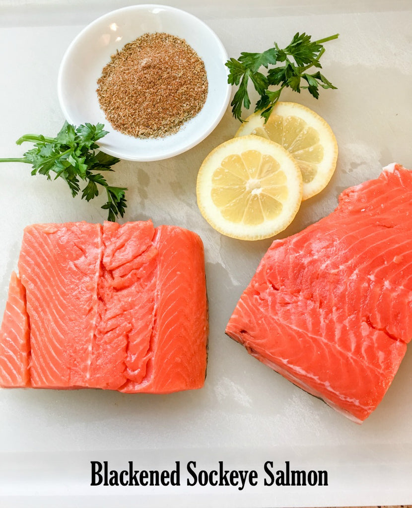 Blackened Sockeye Salmon ~ the perfect recipe using sustainable Alaskan Sockeye Salmon that will turn your non-seafood eating friends into fans after one bite.