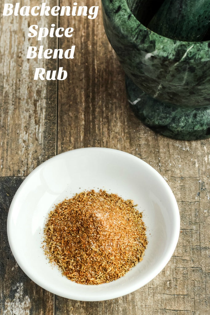 ﻿﻿Blackening Spice Blend Rub is an easy yet classic spice blend that has a tiny bit of kick and is versatile on all types of fish and seafood. 