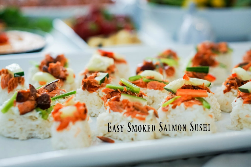 Easy Smoked Salmon Sushi is a quick and easy way to jazz up any gathering with a sushi inspired appetizer.