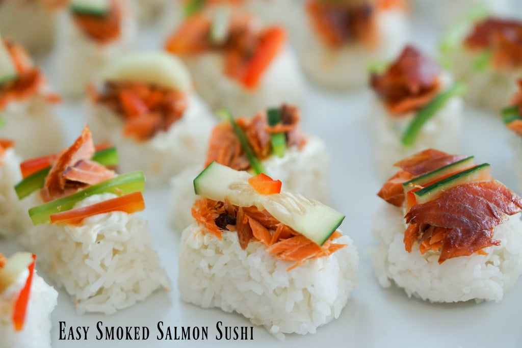 Easy Smoked Salmon Sushi is a quick and easy way to jazz up any gathering with a sushi inspired appetizer.
