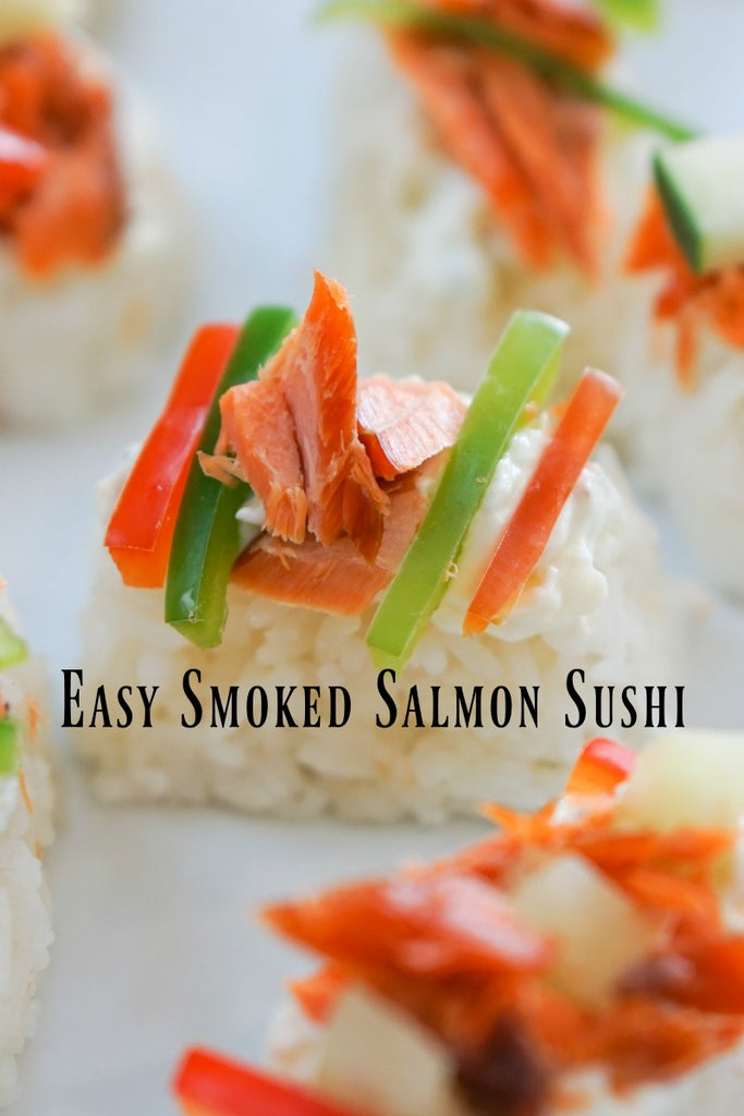 Easy Smoked Salmon Sushi is a quick and easy way to jazz up any gathering with a sushi inspired appetizer.