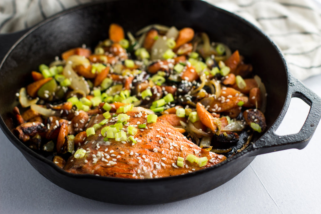 Sockeye Salmon Teriyaki and Vegetables is a rich and robust entree that is easily prepared, delicious, and healthy. 