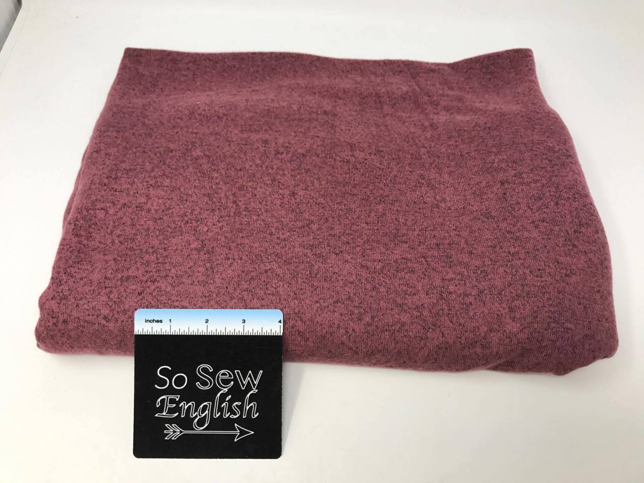 Peppered Mauve - Brushed Hacci Sweater Knit - By The Yard