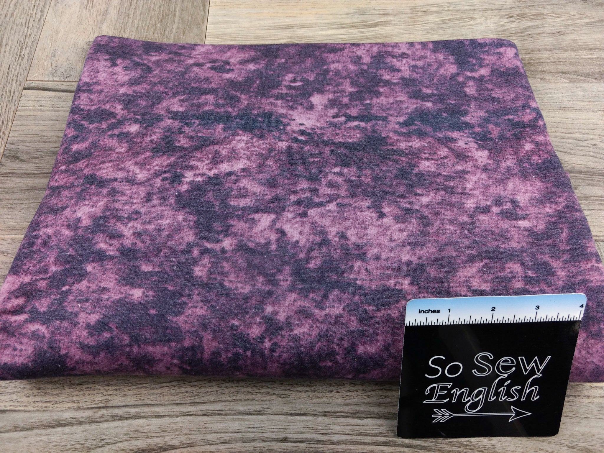 Deep Purple Tie Dye -French Terry- By the yard