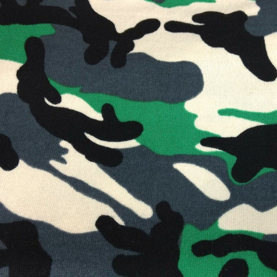 Green Camo - Super Brushed Hacci - By The Yard