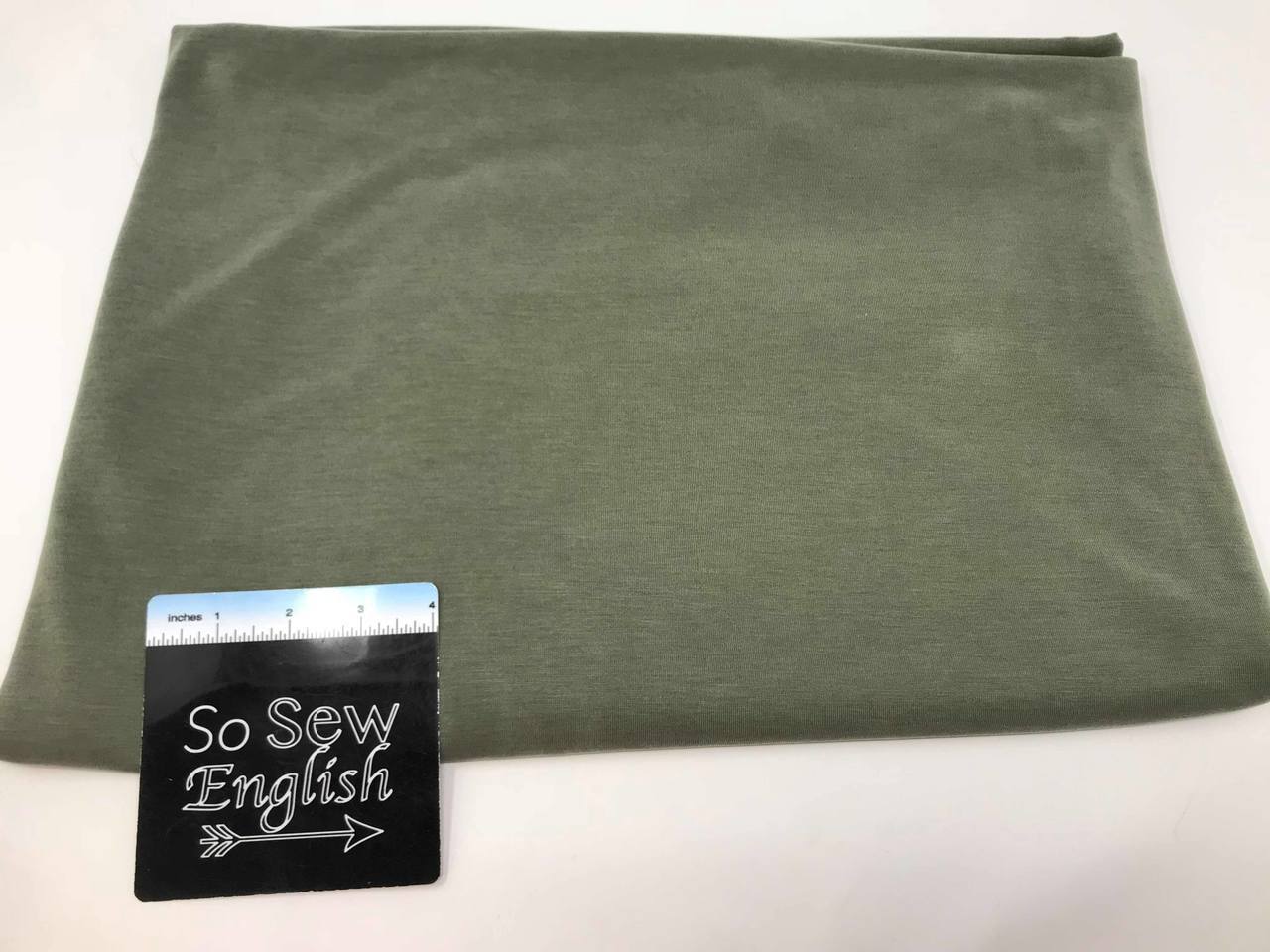 Solid SAGE - Cupro- Poly Modal Spandex - By the yard