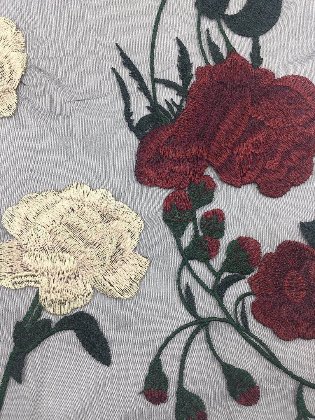 3 Meters Beautiful Designer Embroidery Fabric for Dresses Wedding Decorations and More