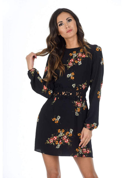 ax paris black floral dress