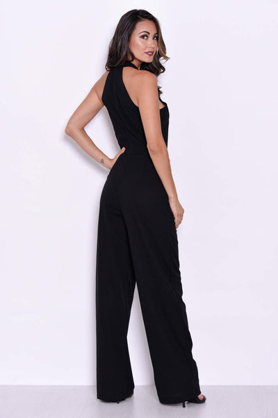 women's halter neck jumpsuit