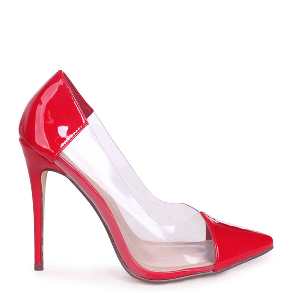 red perspex heels