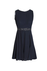 Navy Sequin Skater Dress