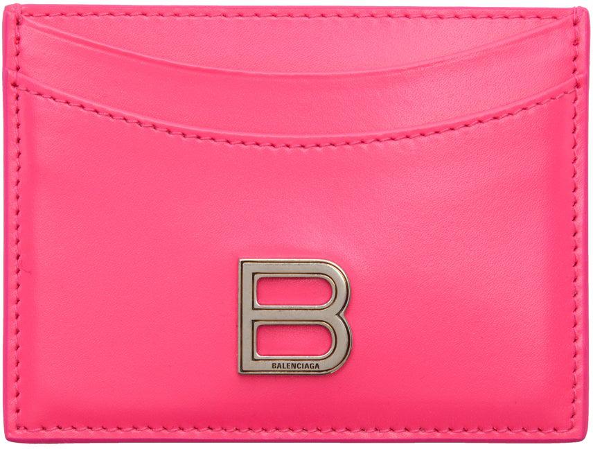 pink balenciaga card holder