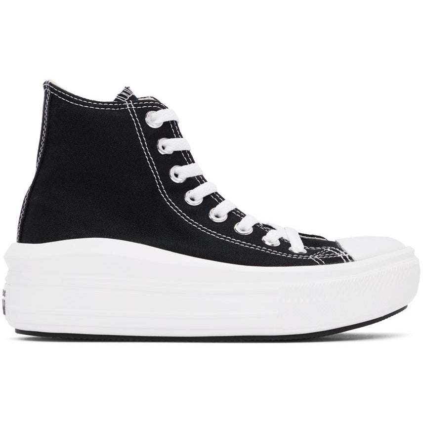 converse black chuck taylor all star move hi sneakers