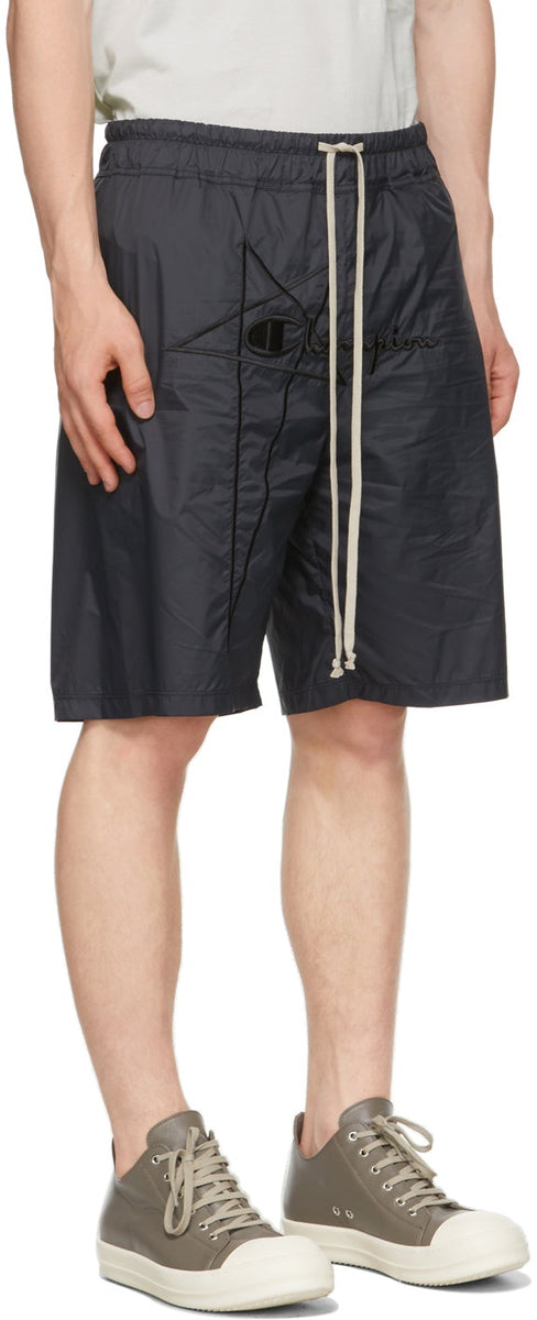 black champion nylon shorts