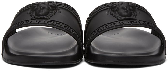 versace black medusa pool slides