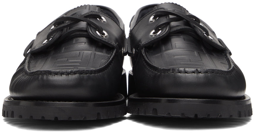 black fendi loafers