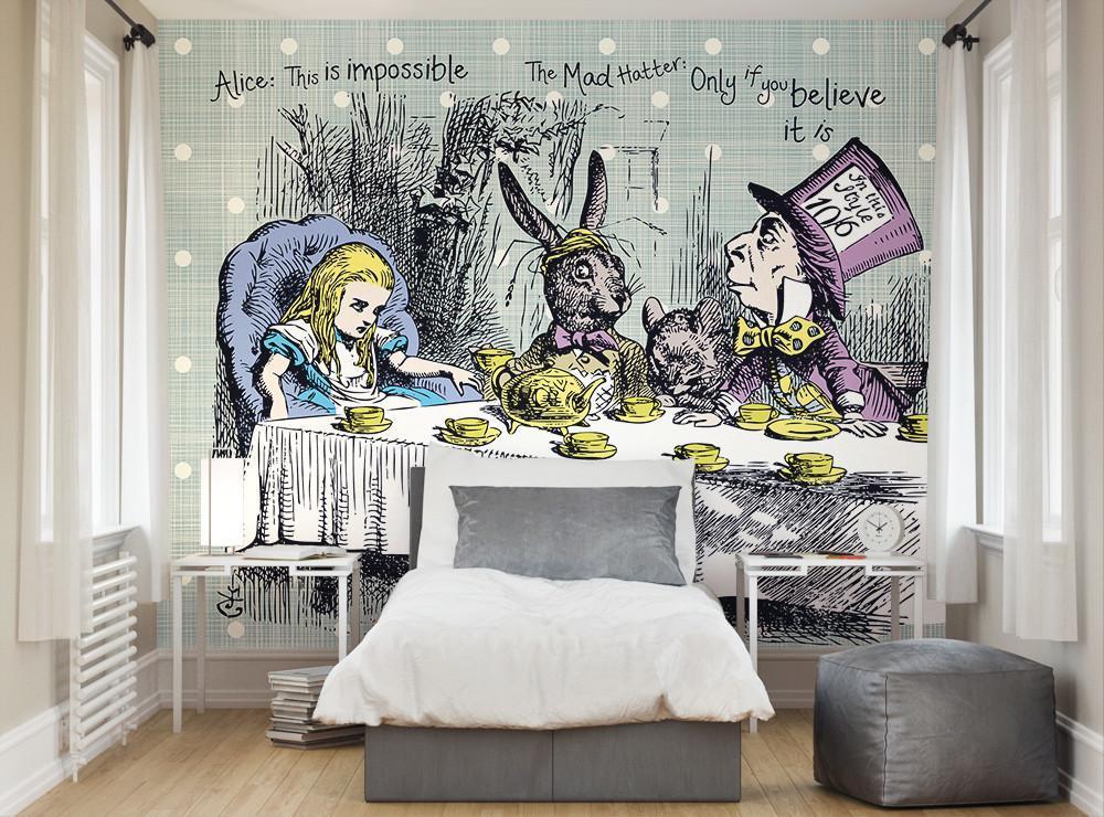 Alice in Wonderland Mad Hatter Mural | Tea Party by Oh Popsi WALS0102