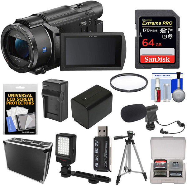 Sony Handycam FDR-AX53 Wi-Fi 4K Ultra Video Camera Camcorder + 64GB | K&M Camera