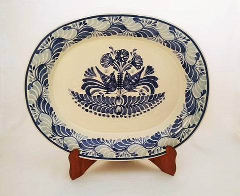 mexican pottery ceramic tableware majolica made in mexico love birds motive
