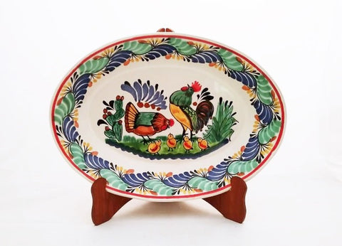 mexican-ceramic-serving-platter-mayolica-rooster