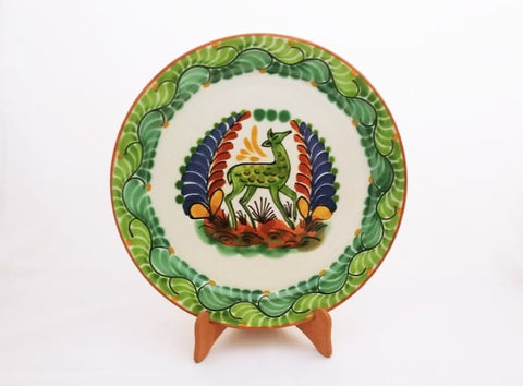 mexican plates decorative platter deer motive majolica