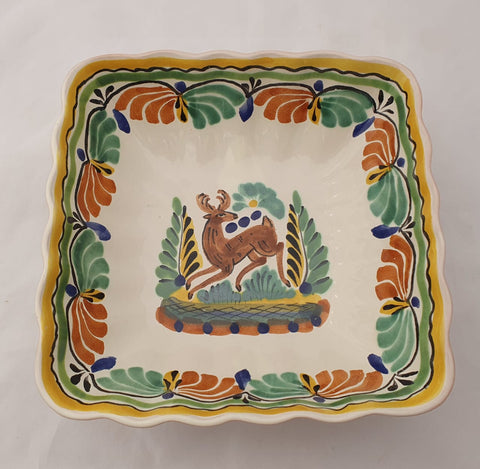 mexican bowls hand painted folk art deer motive